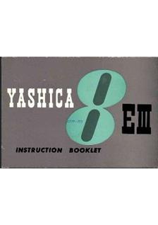 Yashica 8 manual. Camera Instructions.